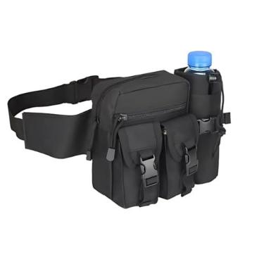 Imagem de Pochete com estilo tático militar equilibrado com versatilidade casual, looks de dia a dia e outfits de aventuracompartimentos organizados que combinam funcionalidade tática com praticidade (PRETO)
