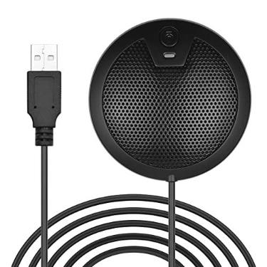 Imagem de Qudai Microfone de condensador de mesa USB Microfone omnidirecional de 360 ° com 2 m de cabo longo Plugue para videoconferência em computador Ensino on-line, videogame, videoconferência, entrevista BD