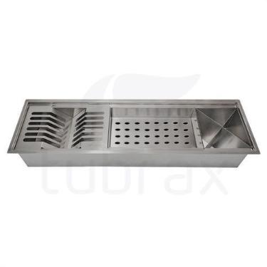 Imagem de Calha Canal Organizador Escorredor Úmida Inox Tubrax UAC0003N
