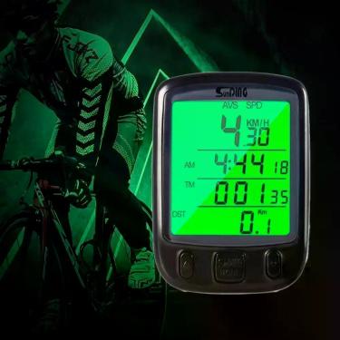 Imagem de Ciclocomputador Digital para Bike com Luz Noturna e Medidor de Velocid