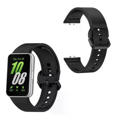 Imagem de Pulseira com fecho para Samsung Fit3 - Silicone - TECH KING, Preto