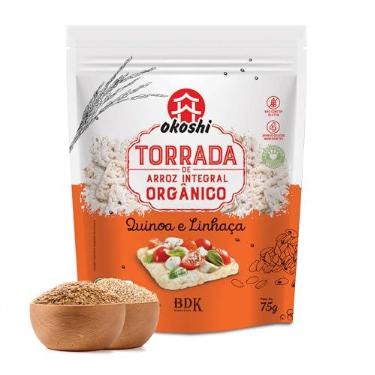 Imagem de Torrada de Arroz Integral Orgânico Okoshi, Quinoa e Linhaça, 75g