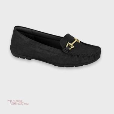 Imagem de Mocassim Feminino Napa Snake Modare Fivela 7035.641, Preto, 36