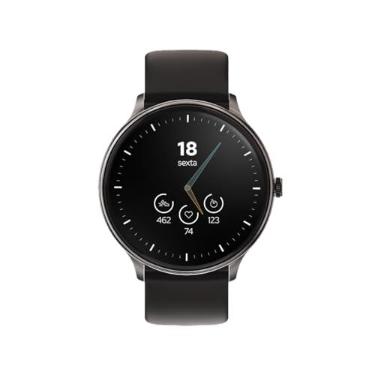 Imagem de WB Watch Smartwatch 46mm Redondo, tela 1,39", ultra leve, fitness tracker, com monitoramento e temperatura corporal, análise de sono e Watchfaces Preto