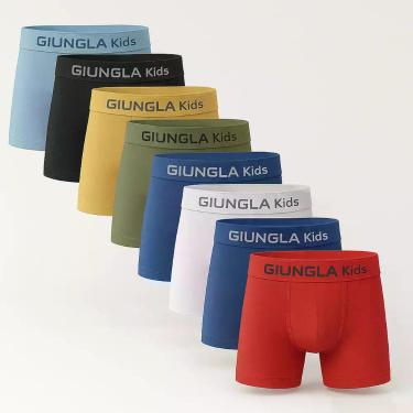 Imagem de Kit 10 Cuecas Boxer Box Infantil Microfibra Giungla, Lisa, Estampada, 