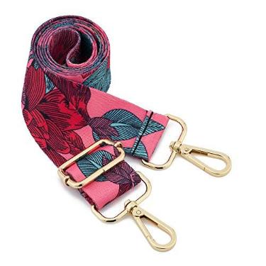 Imagem de Bolsa de lona transversal de cinto de substituição ajustável com alça de ombro larga, Wide: 1.4"(3.5cm)flower4, Wide: 1.4"(3.5cm)