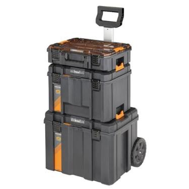 Imagem de Dewalt Torre de Armazenamento 3 em 1, Caixa de Ferramentas com 3 Módulo Ajustáveis, com Rodas Duráveis, Modelo DWST60452, Até 50kg