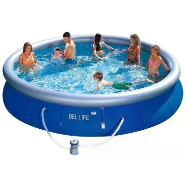 Imagem de Piscina Inflável 11000 Litros com Kit Completo Grande para Quintal e L