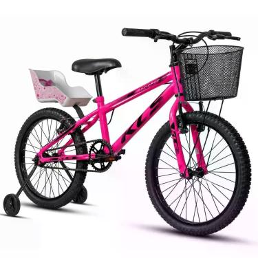 Imagem de Bicicleta Aro 20 Kls V-Brake Roda Lateral Com Caderinha Para Boneca, R