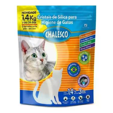Imagem de Areia Sanitária Pet Gato Cristais De Sílica 1,4kg Chalesco - Congratul