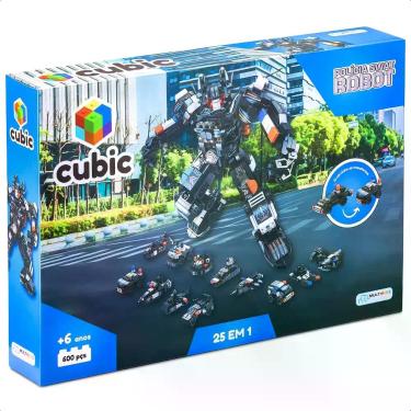 Imagem de de Montar Cubic 25 em 1 Polícia Swat Robot 600 Peças Acima de 6 Anos B