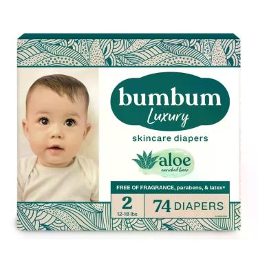 Imagem de Fraldas Tamanho 2 Pacote com 74 Unidades Sem Fragrância - Bum~Bum