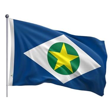 Imagem de Bandeira Mato Grosso Estampada Dupla face - 0,70 X 1,00m