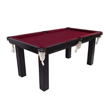 Imagem de Mesa Sinuca 1,87 x 1,08 Tecido VINHO Procopio Tampo MDF + acessorios