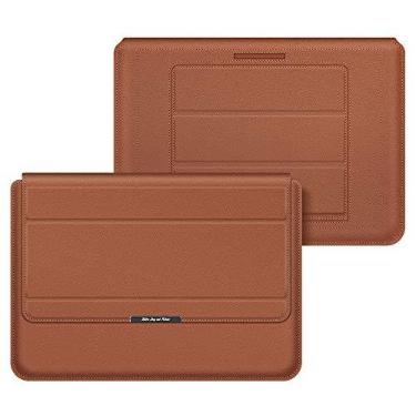 Imagem de Capa protetora para laptop XWU, capa protetora fina de couro de poliuretano com suporte para notebook HP, Lenovo, MacBook, Air Pro, Dell, Samsung, etc