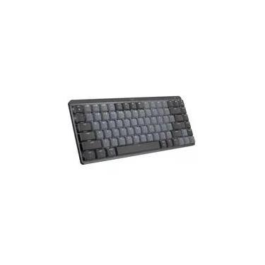 Imagem de Teclado Mecânico Sem Fio Logitech MX Mechanical Mini, Iluminação, Switch Tactile Quiet, Bluetooth, USB, Preto - 920-010783