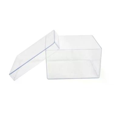 Imagem de Caixinha Acrílica Transparente 7cm Chata Resistente Para Lembrancinha 