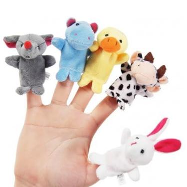 Imagem de Boneca de Palhaço de Dedo de Animal - Mão Brinquedo Educacional Desenho Animado Menina Menino Família, fantoches - 10 pçs