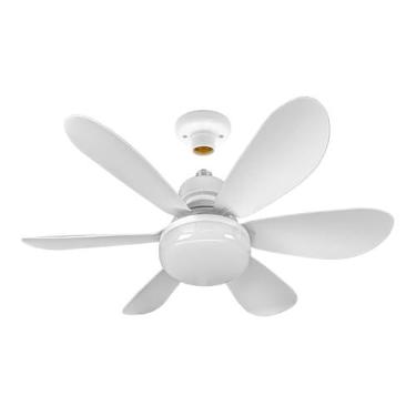 Imagem de Ventilador de Teto Com Lâmpada Encaixe E27 Led 60w Com Controle de Luminosidade e de Velocidade