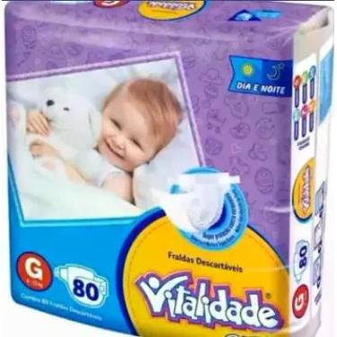 Imagem de KIT 3 FRALDA INFANTIL VITALIDADE BABY G/80 = 240un