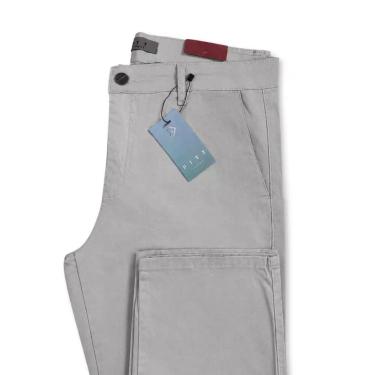 Imagem de Calça Masculina Pitt Reta Alfaiataria bolso faca sarja, Areia, 42
