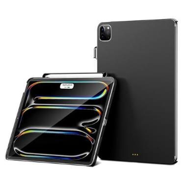 Imagem de pekarejue Capa magnética para iPad Air 33 cm e Pro 12,9 polegadas (6ª a 3ª | Compatível com teclado Apple Magic e suporte fixável, capa protetora redonda leve fina para lápis, Air 33 cm M4 M3 M2