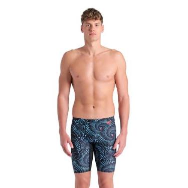 Imagem de ARENA Maiô masculino Fireflow Performance Swim Jammer esportivo na altura do joelho