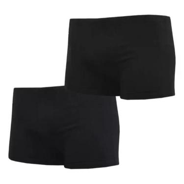 Imagem de Sunga boxer roupa de banho 36 ao 52 verão boxe forrada Preta box Adult