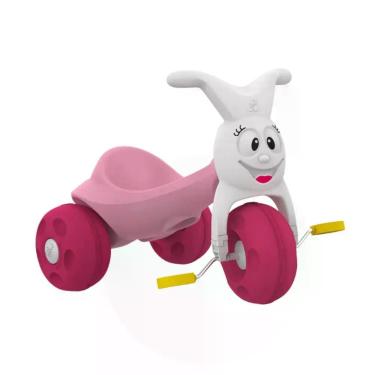 Imagem de Triciclo infantil europa a pedal rosa divertido bandeirante - Brinqued