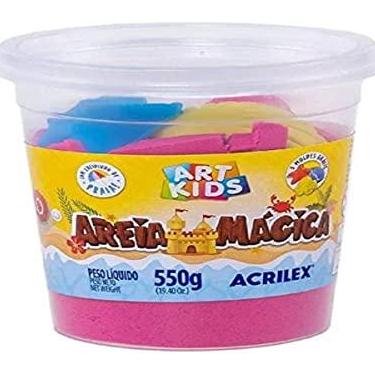 Imagem de Massa Areia Mágica, Acrilex, Maravilha, 550g, Com Moldes