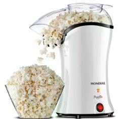 Pipoqueira Elétrica sem Óleo Mondial Popflix Branco 1200W Ar Quente - 