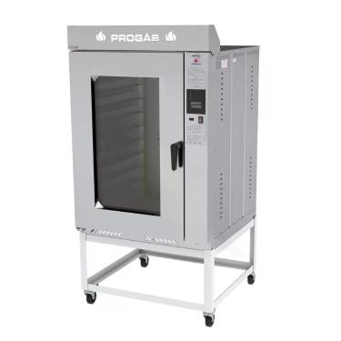 Imagem de Forno Turbo a Gás Progás PRP-10000ST G2 Total Inox 10 Esteiras com Ventilação Interna Iluminação Rodízios Bivolt