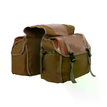 Imagem de Alforje para motocicleta, bolsa de bagagem à prova d'água de lona para