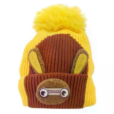 Imagem de Touca Gorro Infantil Amarela Coelhinho Tamanho único