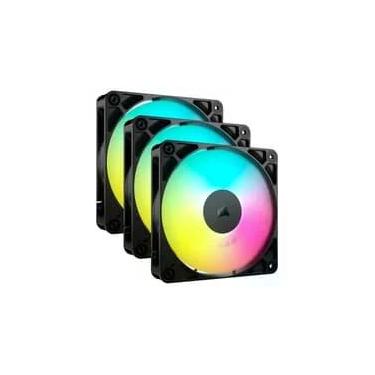 Imagem de Kit com 3 Ventoinhas Corsair RS120 ARGB, 120mm, PWM, Preto - CO-9050181-WW