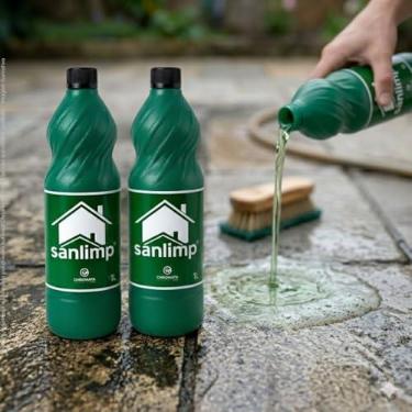 Imagem de Kit 2 Sanlimp Limpa Pedra e Pisos 1L Ácido Muriático Profissional para Limpeza Pós-Obra e Remoção de Resíduos Difíceis