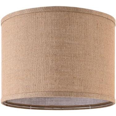 Imagem de Abajur de linho de serapilheira natural abajur de tambor 33 polegadas superior x 33 cm inferior x 25 cm altura (aranha) marrom médio moderno abajur para mesa e cabeceira - Abajur superior e inferior