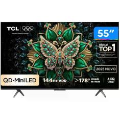 Smart TV 55" TCL 4K UHD MiniLED 55C6K 120Hz Google TV AiPQ Google Assi