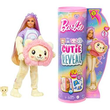 Imagem de Boneca Barbie Cutie Reveal Camisetas Fofas Leão Candy Colors(HKR06)