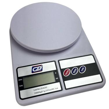 Imagem de Balança digital 10kg gp163 branca 15,5x4x23cm alta precisão e praticid