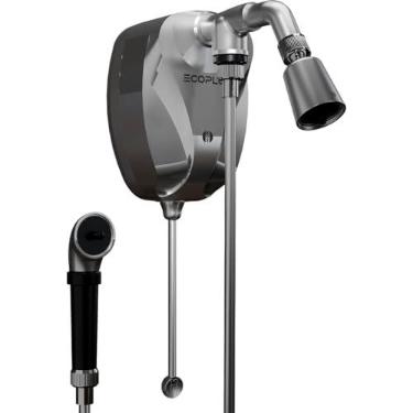 Imagem de Ducha Elétrica Chuveiro Kdt Eco Plus 7500w 220v Chuveirinho Mangueira Prata