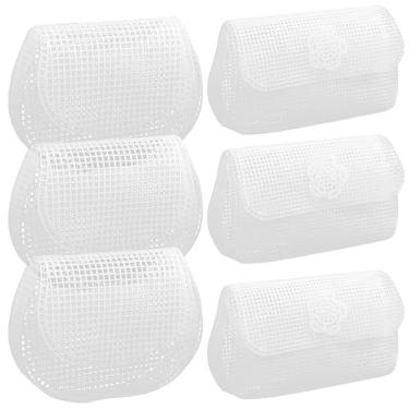 Imagem de Gadpiparty Pacote Com 6 Folhas De Tela De Malha Plástica - Materiais Para Artesanato Em Ponto Cruz Para Bolsas Artesanais - Placas De Malha De Costura Branca Para Crochê E Projetos