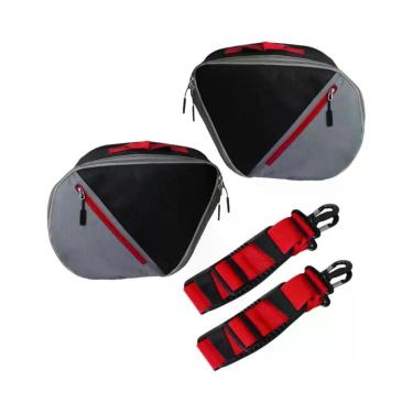 Imagem de Bolsas De Bagagem Expansíveis Pretas Para Motocicleta Yamaha Tracer 9 