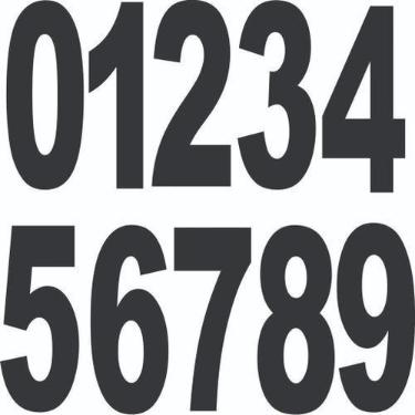 Imagem de Adesivos Números 10x05cm P/ Carro Placas Caminhão Cx 20uni - Plastcor