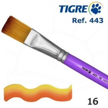 Imagem de Pincel Tigre 443 - Chato Sintético Mesclado, 16