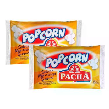 Imagem de Kit 2 Pipoca para Microondas Pop Corn Pachá Sabor Manteiga Suave 100g
