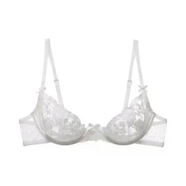 Imagem de Conjunto De Lingerie Sensual Parisiense Ultrafino Sem Fio Com Renda Va