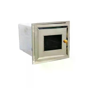 Imagem de Forno Fogão a Lenha Inox Frente Vidro Sem Cinzeiro 50x35x30 - Lojaplas