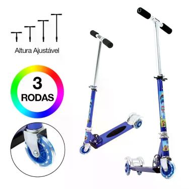 Imagem de Patinete Patrulha Canina 3 Rodas Ajuste de Altura Azul - DM Radical