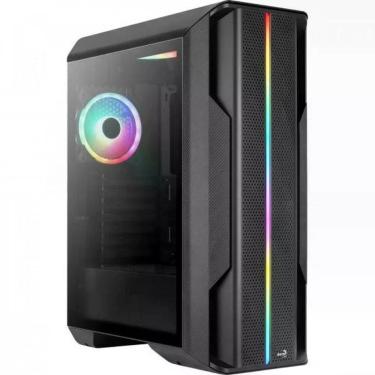 Imagem de Gabinete Gamer ATX Splinter com Lateral em Vidro Temperado e 3 Ventiladores Duo 12 ARGB Aerocool